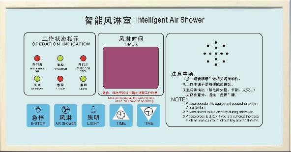 風淋室控制器主板操作及按鍵說明操作